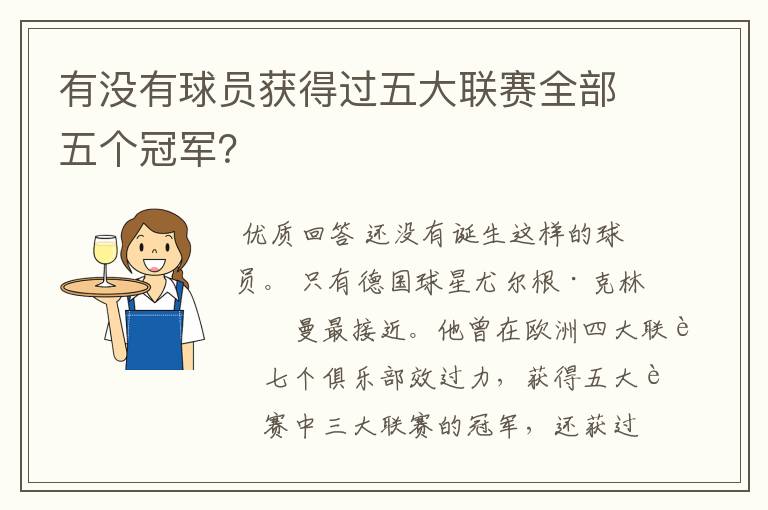 有没有球员获得过五大联赛全部五个冠军?