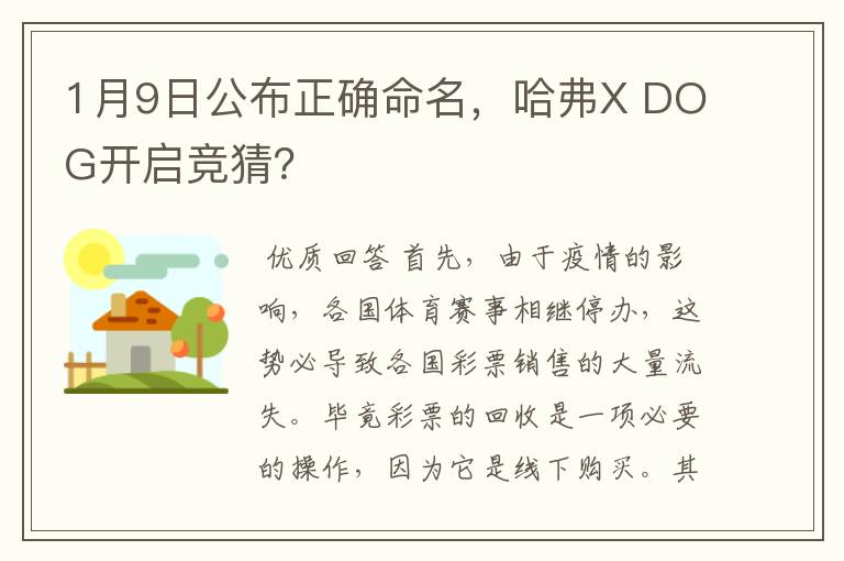 1月9日公布正确命名,哈弗X DOG开启竞猜?