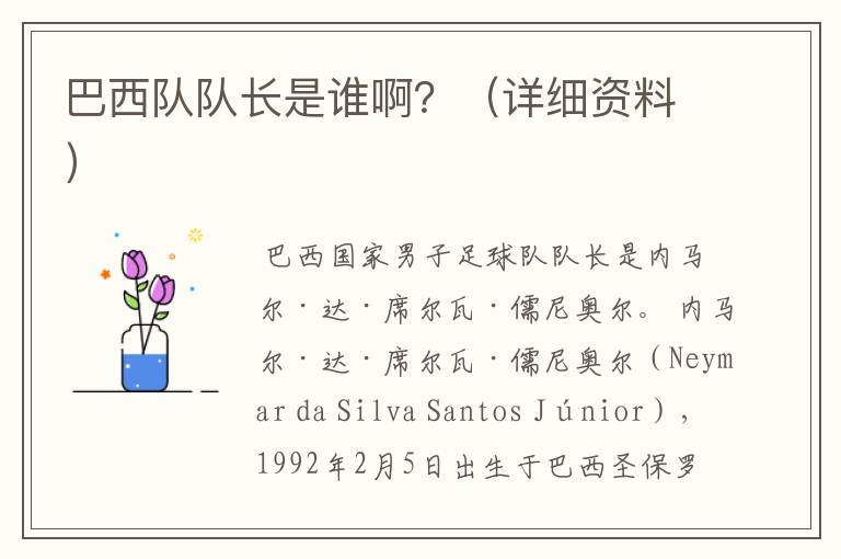 巴西队队长是谁啊?(详细资料)