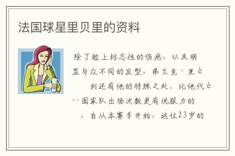 法国球星里贝里的资料