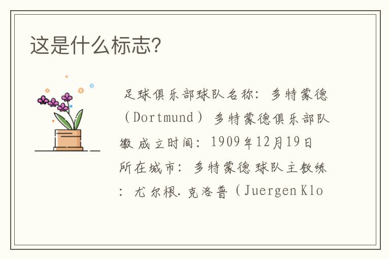 这是什么标志?