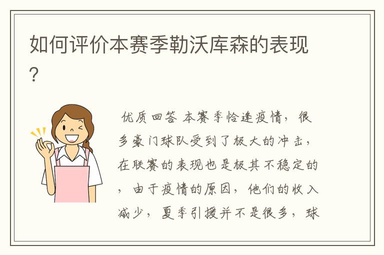 如何评价本赛季勒沃库森的表现?