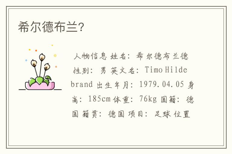 希尔德布兰?