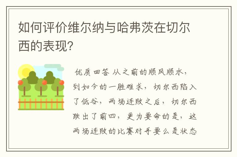 如何评价维尔纳与哈弗茨在切尔西的表现?