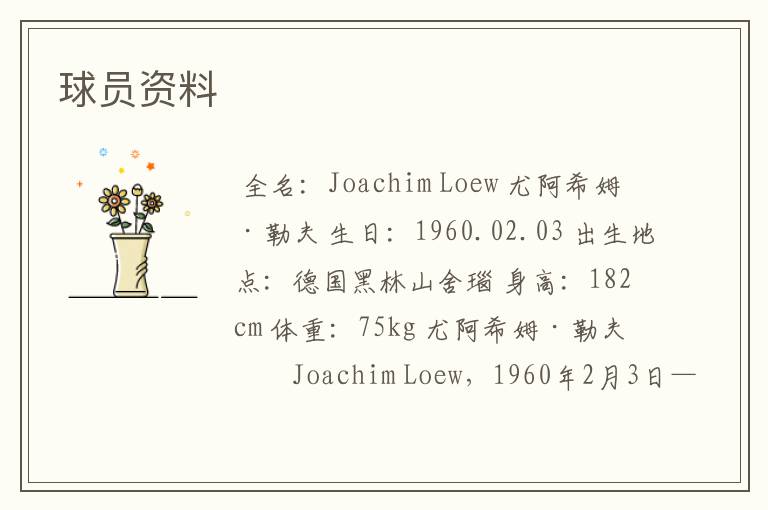 球员资料