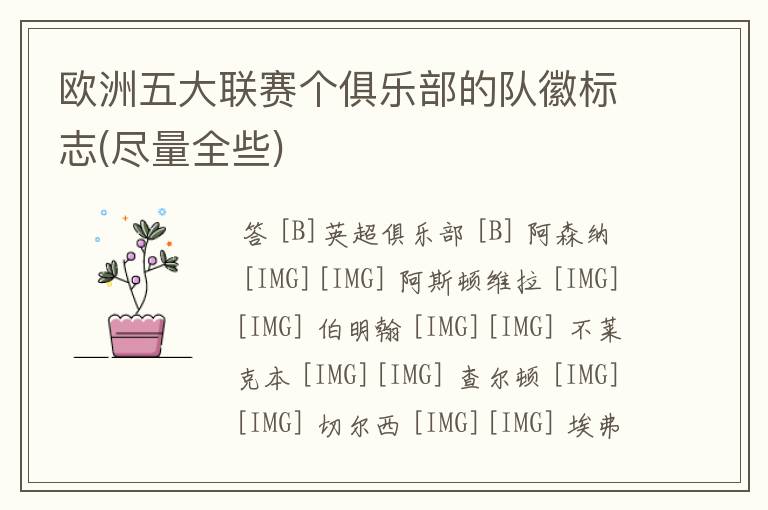 欧洲五大联赛个俱乐部的队徽标志(尽量全些)