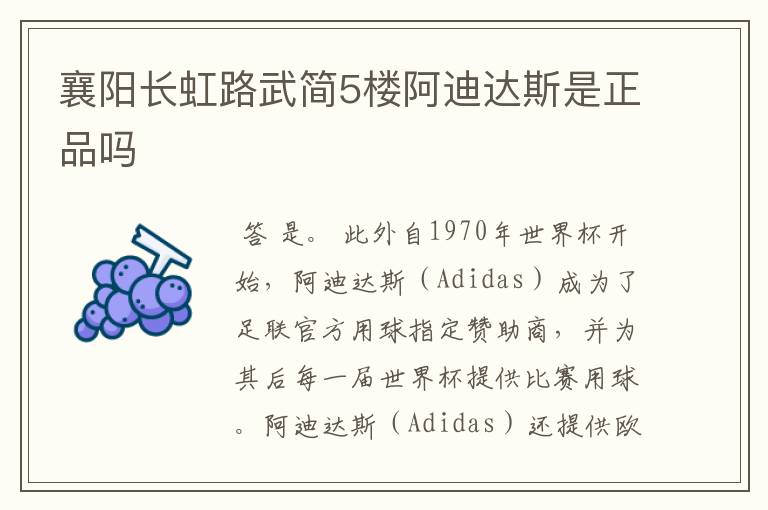 襄阳长虹路武简5楼阿迪达斯是正品吗