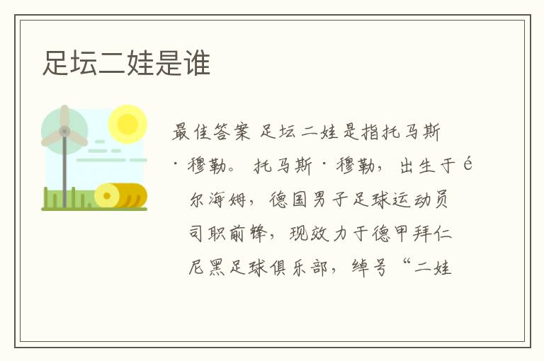 足坛二娃是谁