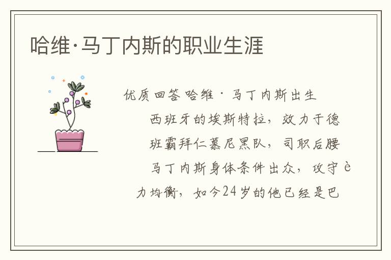 哈维·马丁内斯的职业生涯