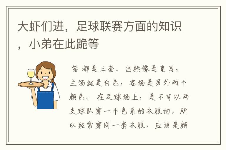 大虾们进,足球联赛方面的知识,小弟在此跪等