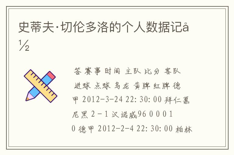 史蒂夫·切伦多洛的个人数据记录