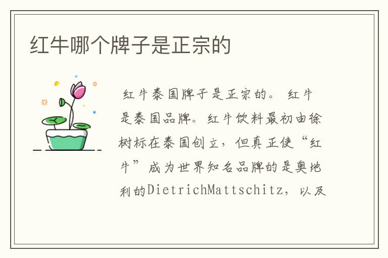 红牛哪个牌子是正宗的