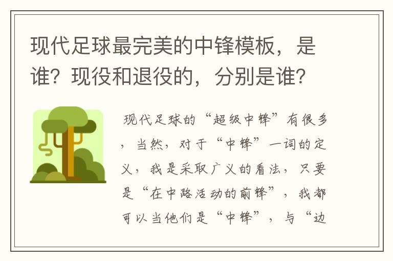 现代足球最完美的中锋模板,是谁?现役和退役的,分别是谁?
