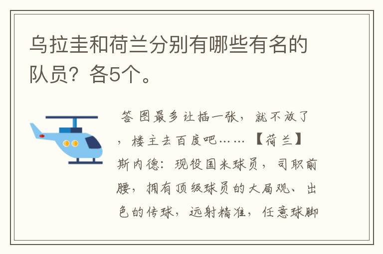 乌拉圭和荷兰分别有哪些有名的队员?各5个。