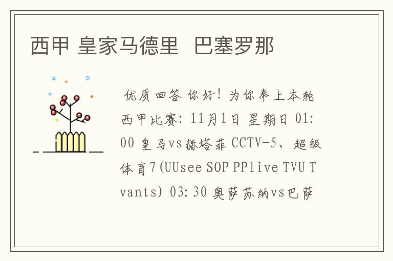西甲 皇家马德里 巴塞罗那