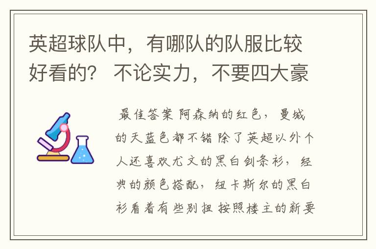 英超球队中,有哪队的队服比较好看的? 不论实力,不要四大豪门