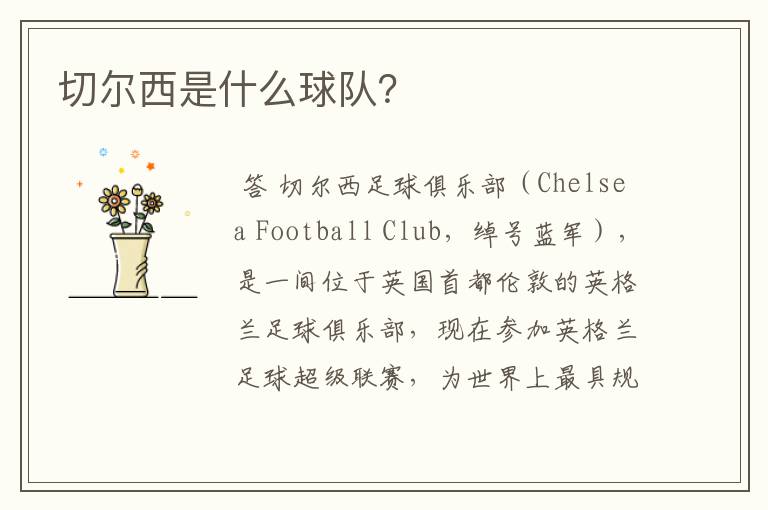 切尔西是什么球队?