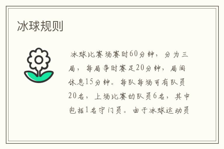 冰球规则
