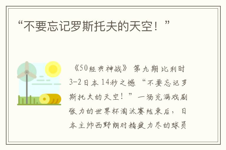 “不要忘记罗斯托夫的天空!”