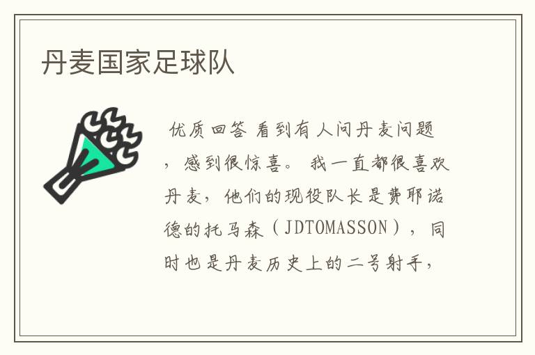 丹麦国家足球队