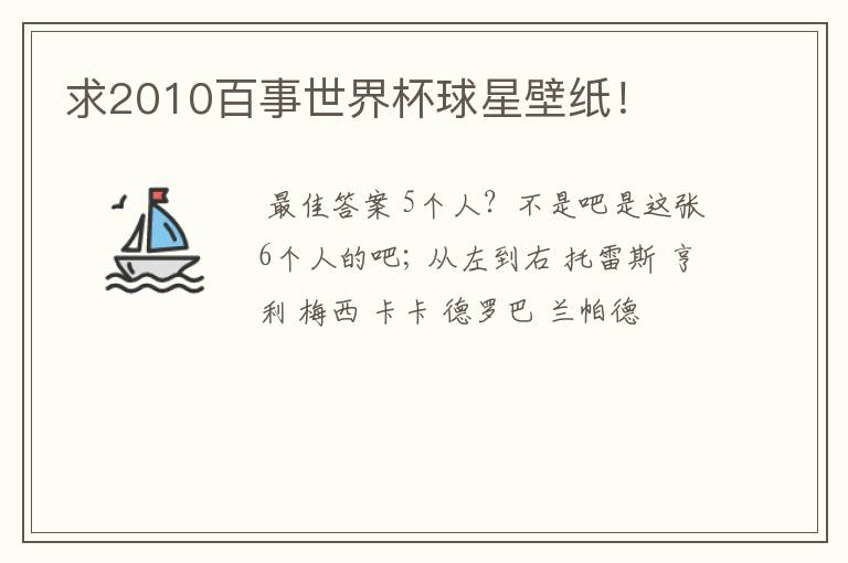 求2010百事世界杯球星壁纸!