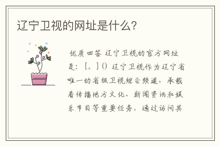 辽宁卫视的网址是什么?