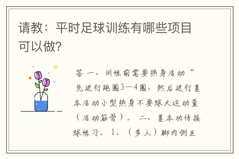 请教:平时足球训练有哪些项目可以做?