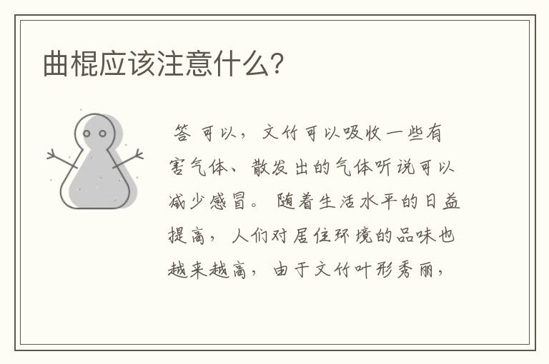 曲棍应该注意什么?