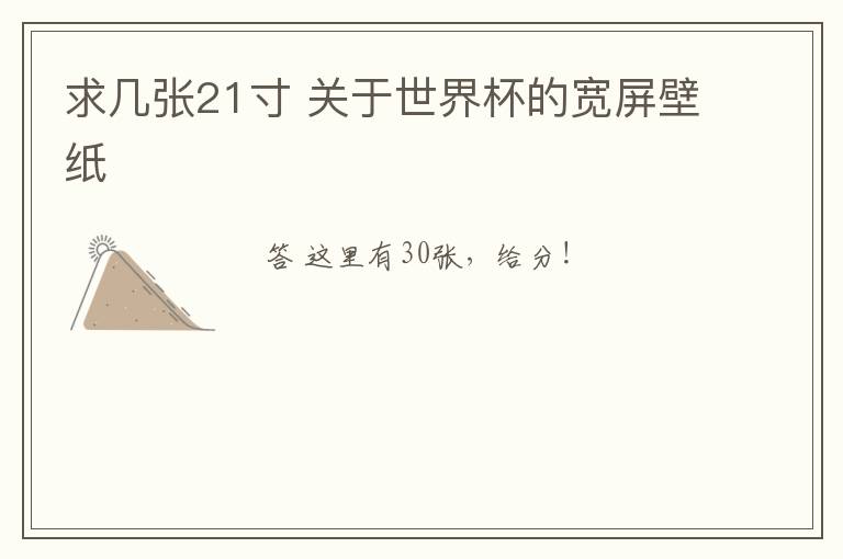 求几张21寸 关于世界杯的宽屏壁纸