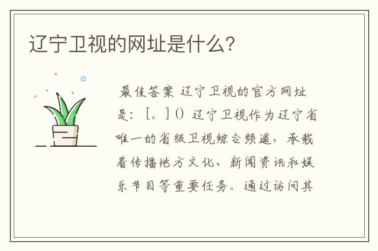 辽宁卫视的网址是什么?