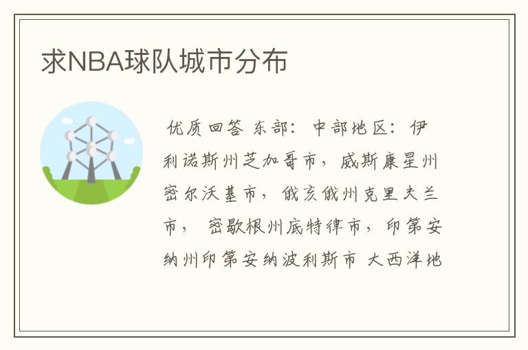 求NBA球队城市分布