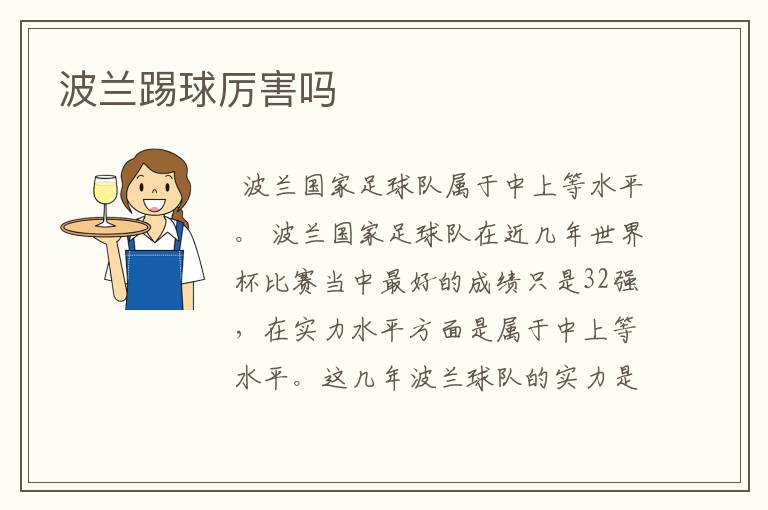 波兰踢球厉害吗