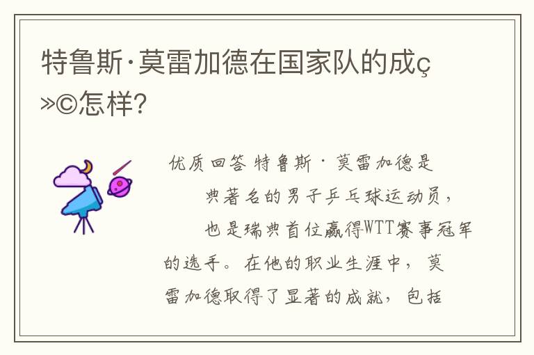 特鲁斯·莫雷加德在国家队的成绩怎样?