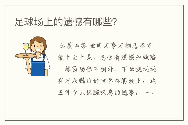 足球场上的遗憾有哪些?