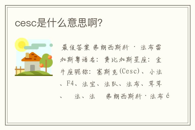 cesc是什么意思啊?