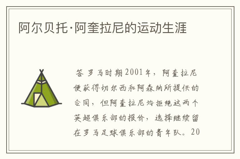 阿尔贝托·阿奎拉尼的运动生涯