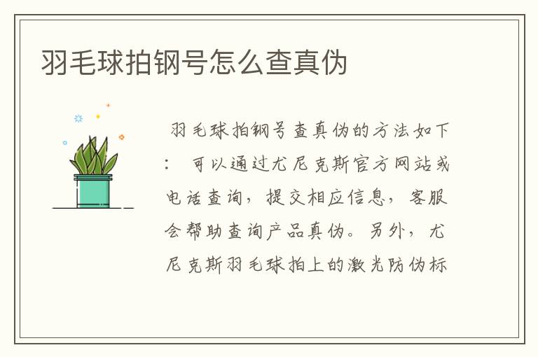 羽毛球拍钢号怎么查真伪
