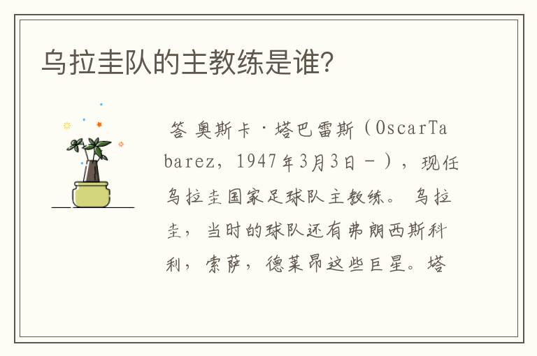 乌拉圭队的主教练是谁?