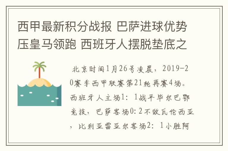 西甲射手榜2019-2020