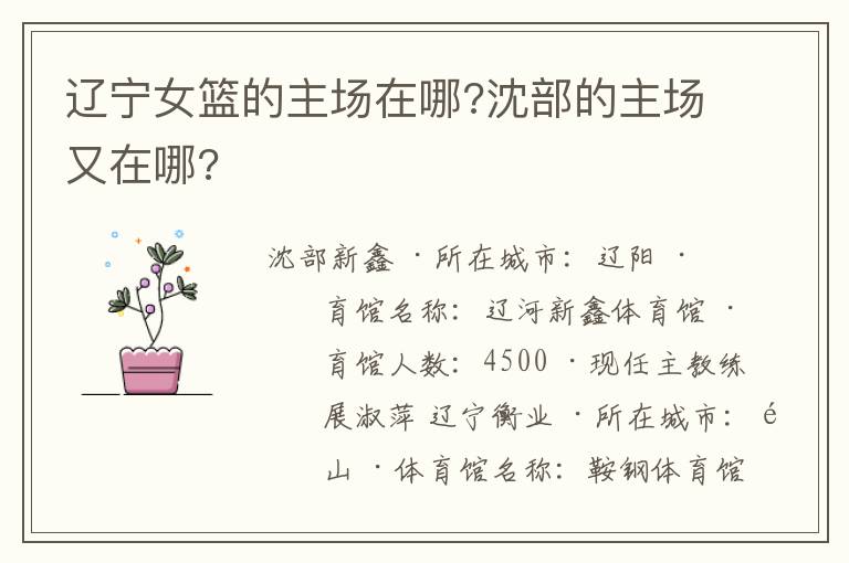 辽宁女篮的主场在哪?沈部的主场又在哪?