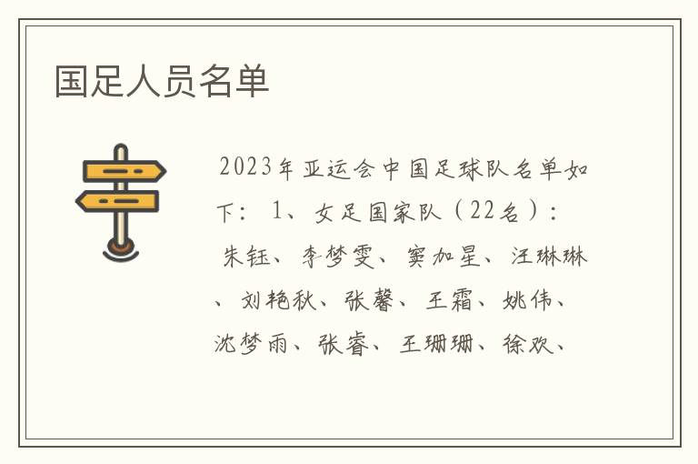 国足人员名单
