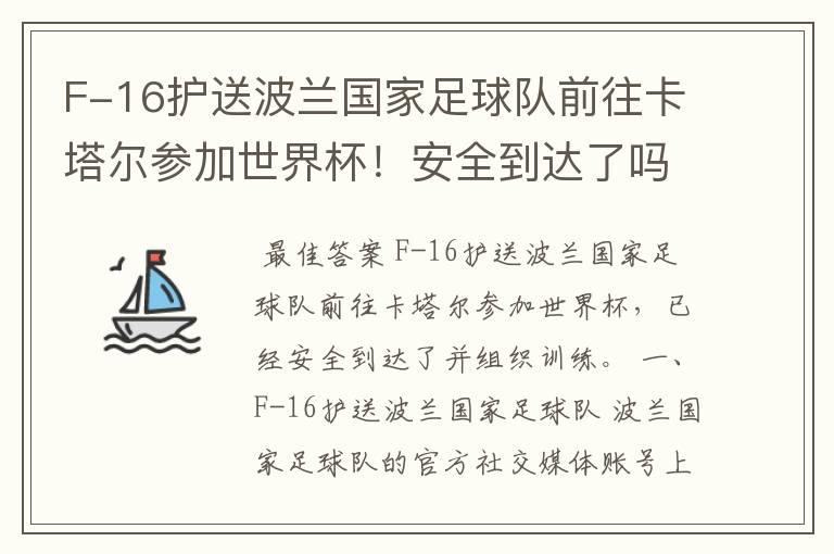 F-16护送波兰国家足球队前往卡塔尔参加世界杯!安全到达了吗?