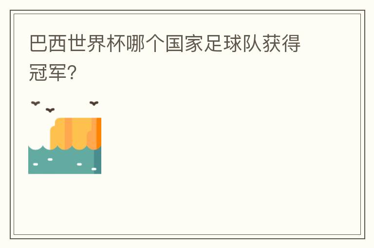 巴西世界杯哪个国家足球队获得冠军?