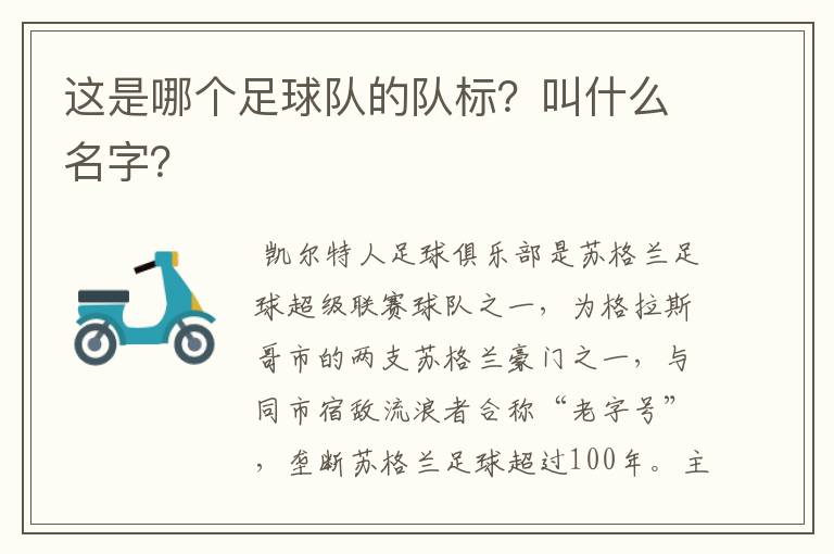 这是哪个足球队的队标?叫什么名字?