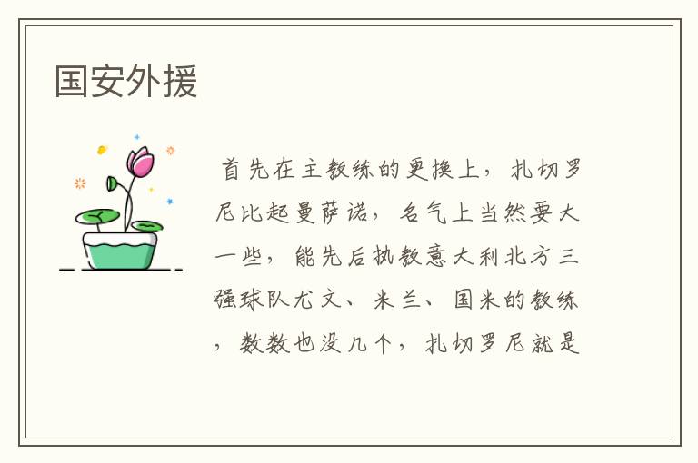 国安外援