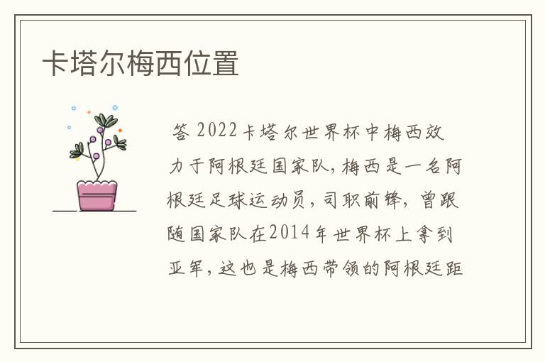 卡塔尔梅西位置