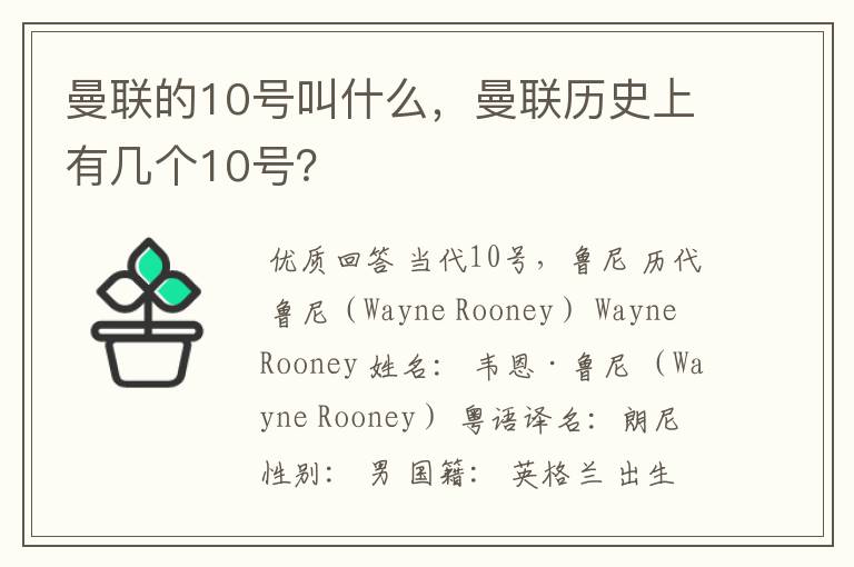 曼联的10号叫什么,曼联历史上有几个10号?