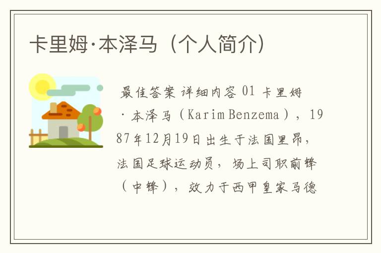 卡里姆·本泽马(个人简介)