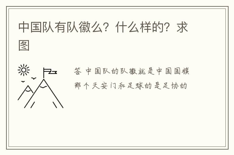 中国队有队徽么?什么样的?求图