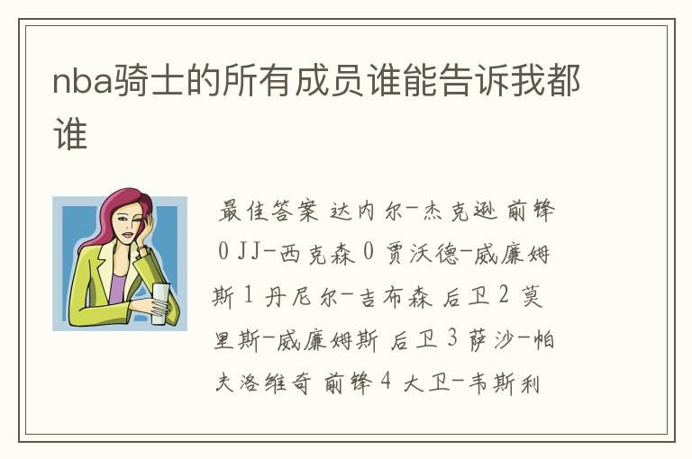 nba骑士的所有成员谁能告诉我都谁